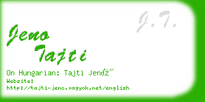 jeno tajti business card